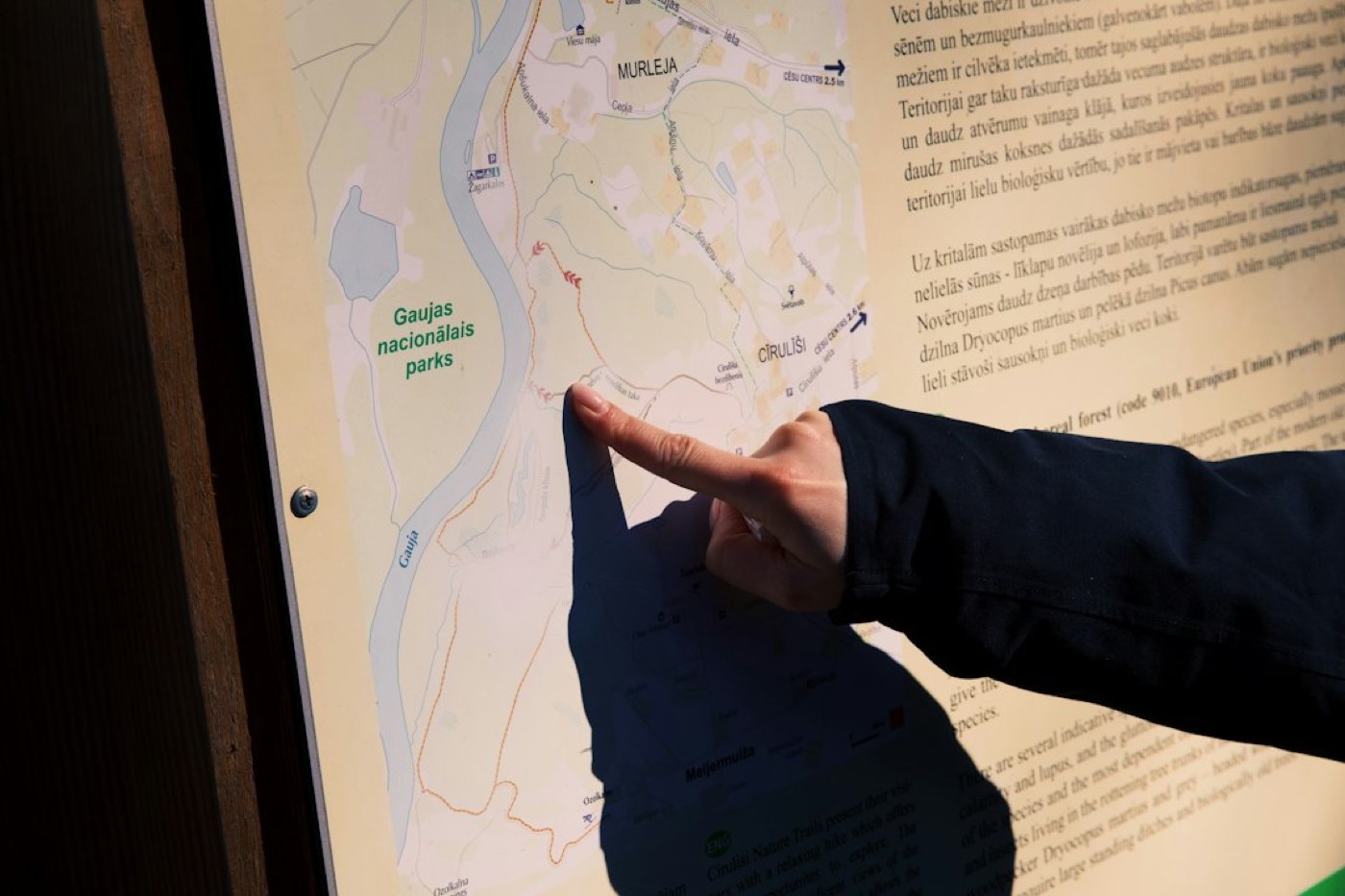 Une personne désigne une carte affichée sur un écran