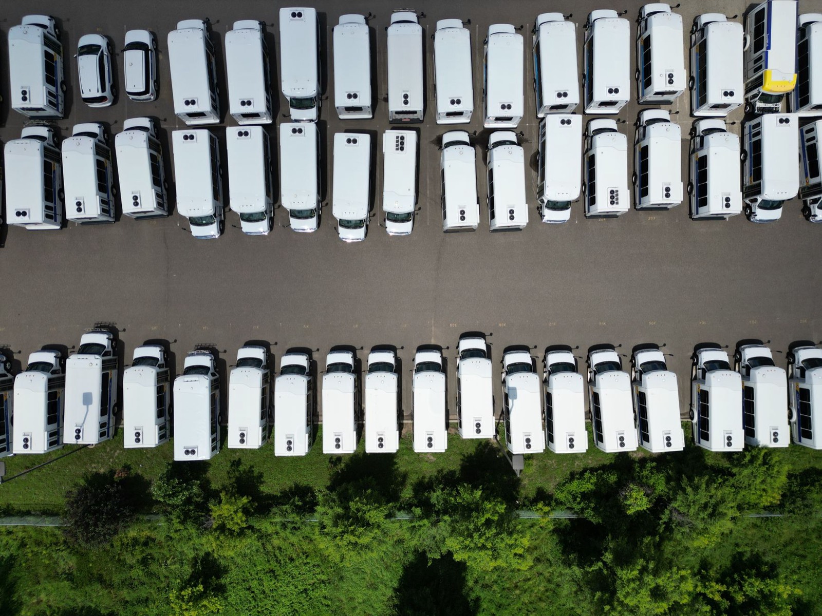 Véhicule utilitaire garé sur un parking de salon professionnel